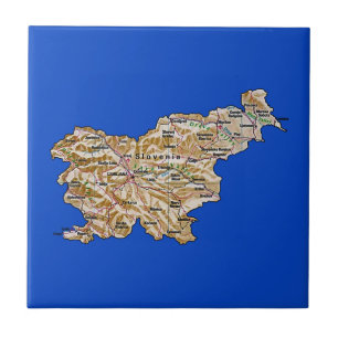 Carreau Tuile de carte de la Slovénie