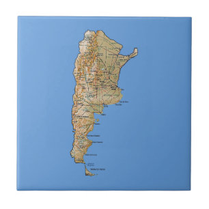 Carreau Tuile de carte de l'Argentine