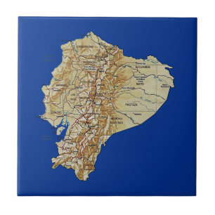 Carreau Tuile de carte de l'Equateur
