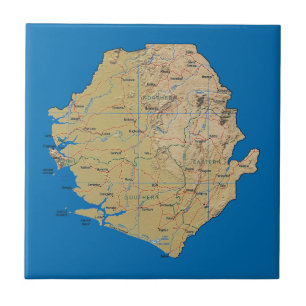 Carreau Tuile de carte de Sierra Leone