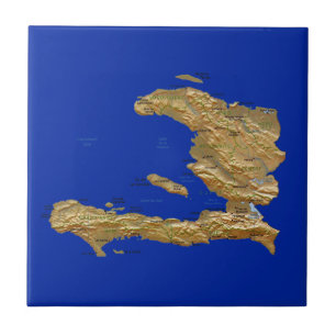 Carreau Tuile de carte d'Haïti