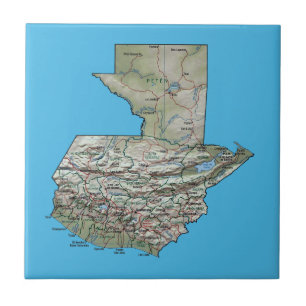 Carreau Tuile de carte du Guatemala