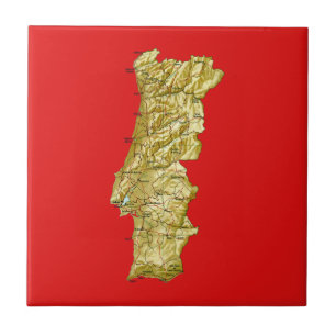 Carreau Tuile de carte du Portugal