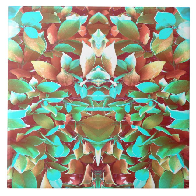 Carreau Tuile de céramique moderne à motifs floraux multic (Devant)