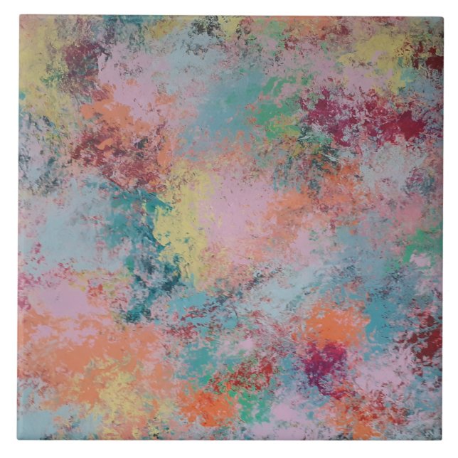 Carreau Tuile de céramique multicolore (Devant)