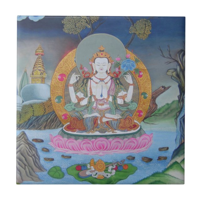 Carreau Tuile de Chenrezig (Devant)