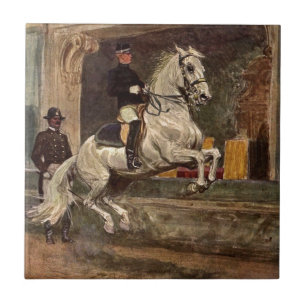Carreau Tuile de cheval de dressage