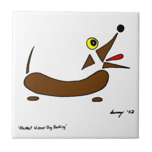 Carreau Tuile de chien Wiener Abstraite