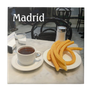 Carreau tuile de churros d'escroquerie de chocolat