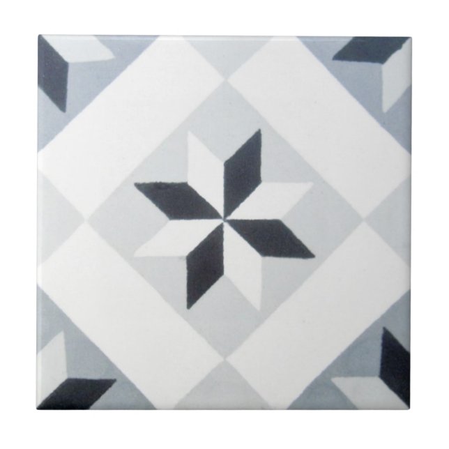 Carreau Tuile de ciment d'Encaustic de reproduction sur en (Devant)