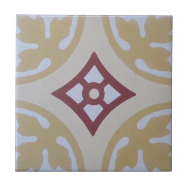 Carreau Tuile de ciment d'Encaustic de reproduction sur en (Devant)