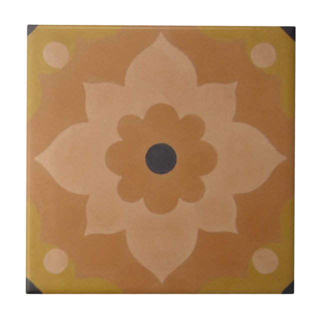Carreau Tuile de ciment d'Encaustic de reproduction sur en (Devant)