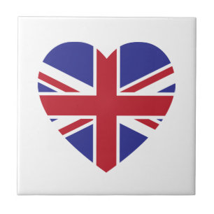 Carreau Tuile de coeur d'Union Jack