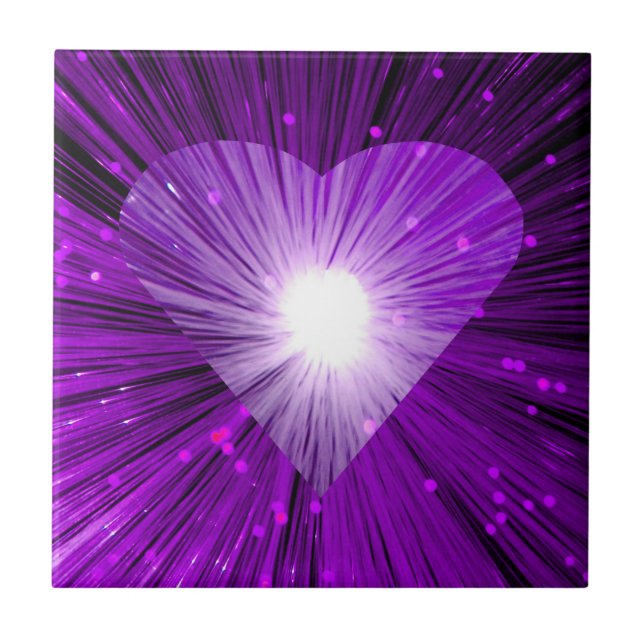 Carreau Tuile de coeur pourpre (Devant)