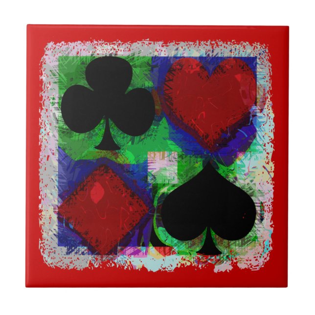 Carreau Tuile de CONCEPTION de COSTUMES de CARTE de JEU (Devant)