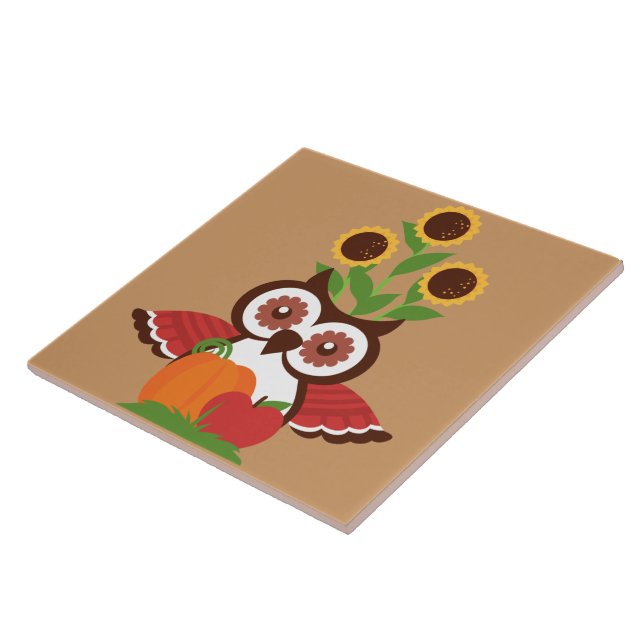 Carreau Tuile de conception de hibou (Côté)