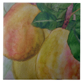 Carreau tuile de cuisine avec l'aquarelle originale