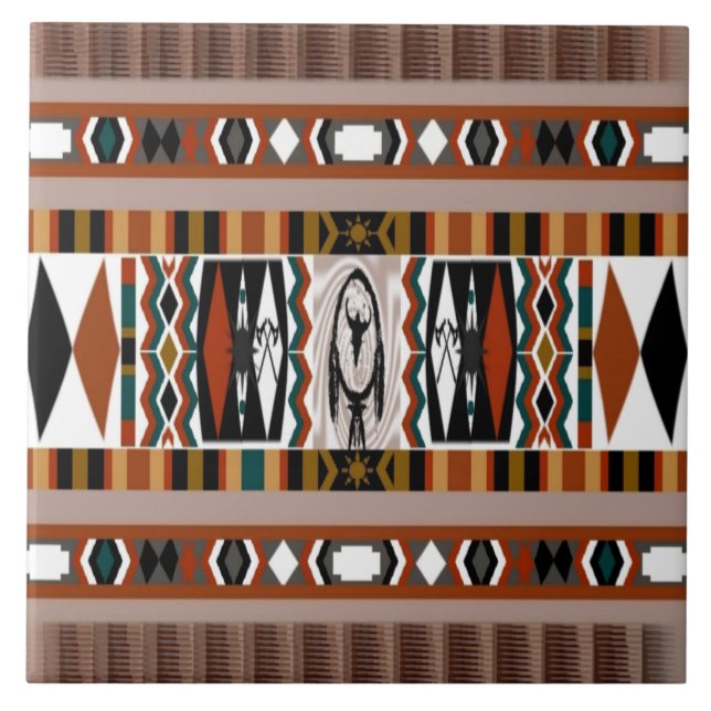 Carreau Tuile de Dreamcatcher de Natif américain (Devant)