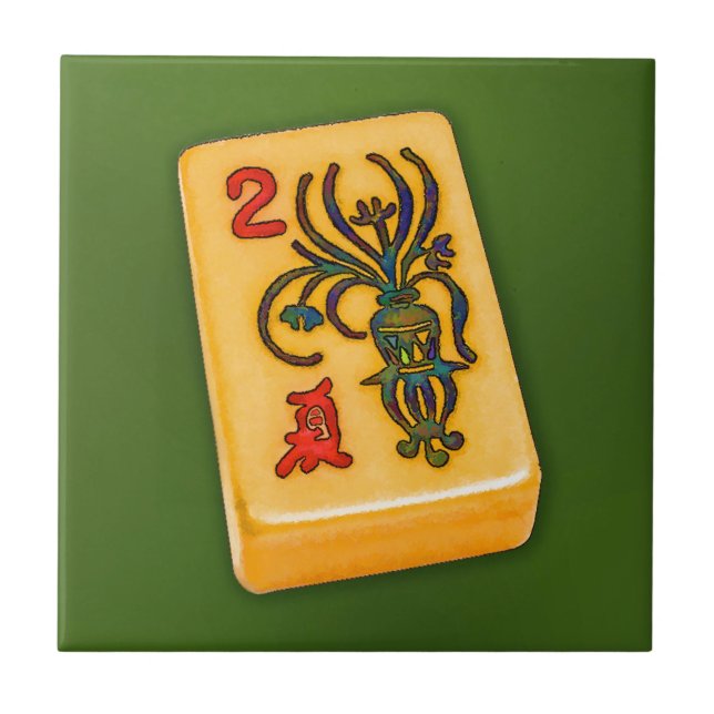 Carreau Tuile de fleur d'heure-milliampère Jongg (Devant)