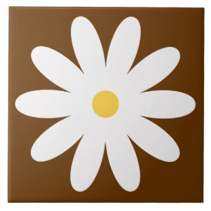 Carreau Tuile de fleurs rétro des années 60 les années
