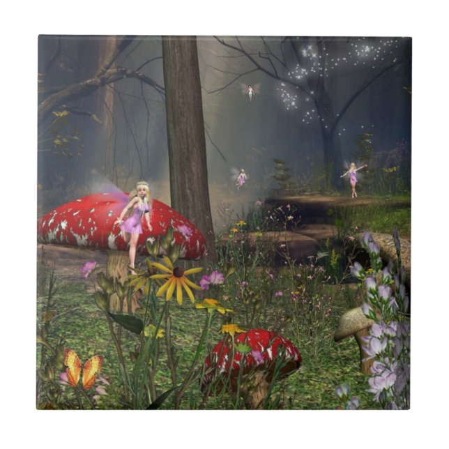 Carreau Tuile de forêt de féerie (Devant)