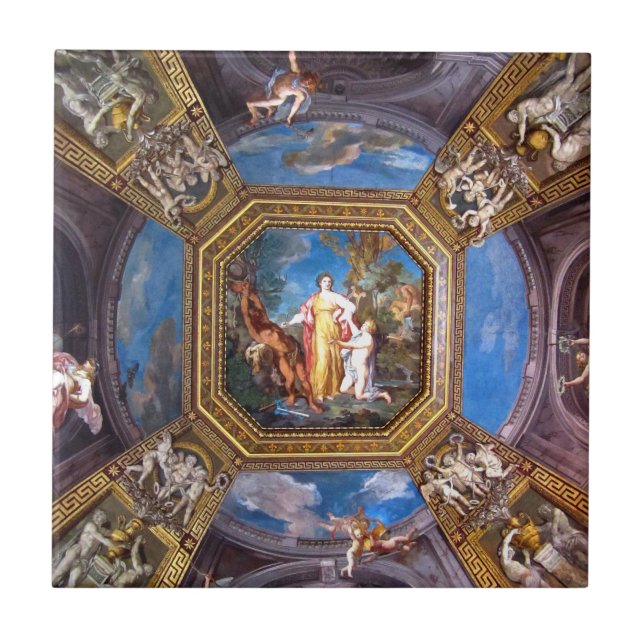 Carreau Tuile de fresque de plafond de musée de Vatican (Devant)