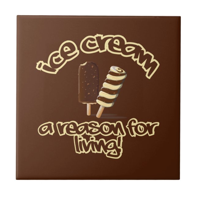 Carreau Tuile de glace crème (Devant)