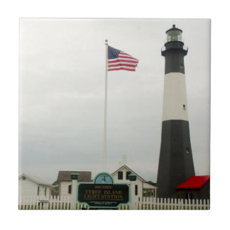 Carreau Tuile de la station phare de Tybee Island