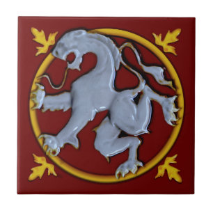Carreau Tuile de Lion Rampant (Facebook gauche) 1 de 2