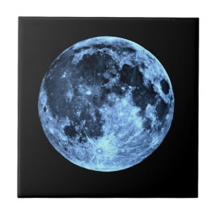 Carreau Tuile de lune bleue