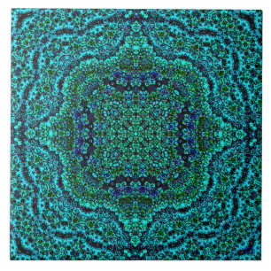 Carreau Tuile de mandala "de bijou de Geo d'Aqua"