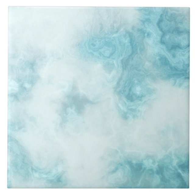 Carreau Tuile de marbre bleu turquoise (Devant)