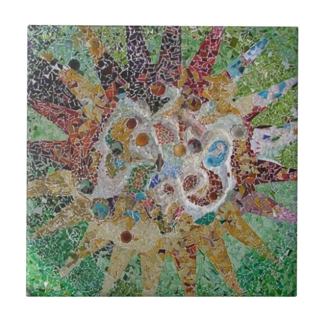 Carreau Tuile de mosaïque de Gaudi (Devant)