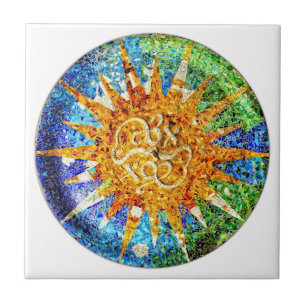 Carreau Tuile de mosaïques de Park Guell