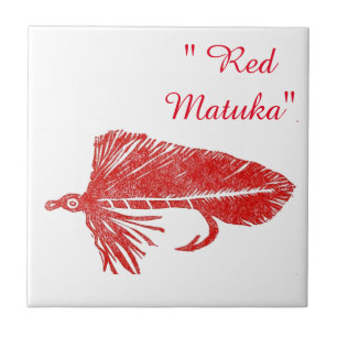 Carreau Tuile de mouche de la truite "Red Matuka".