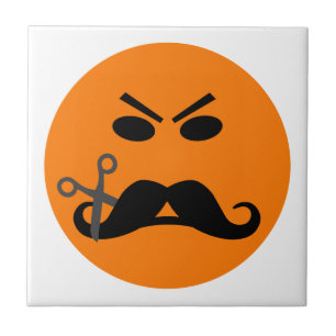 Carreau Tuile de Moustache en colère
