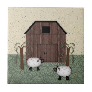 Carreau Tuile de moutons de grange