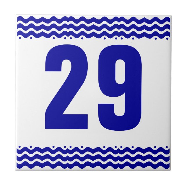 Carreau Tuile de nombre de vagues d'art déco (Devant)