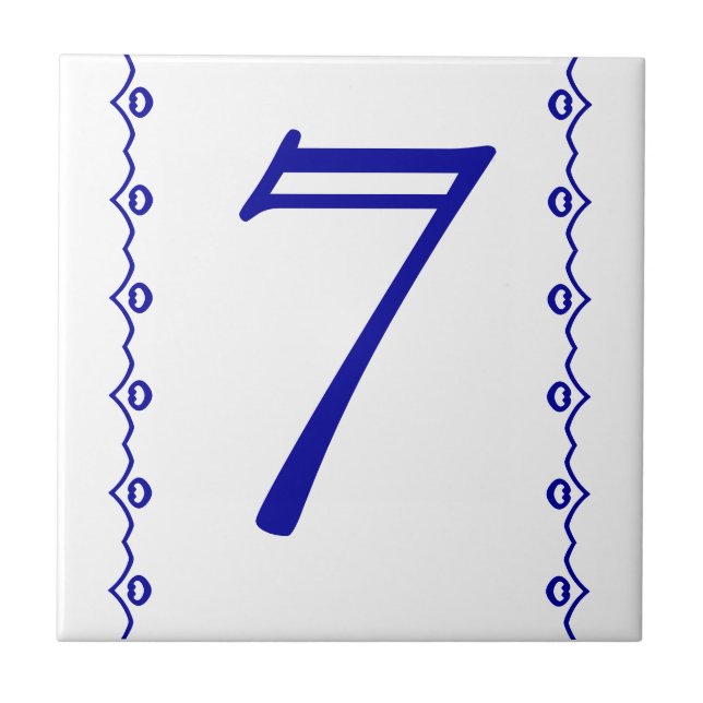 Carreau Tuile de numéro de maison (Devant)