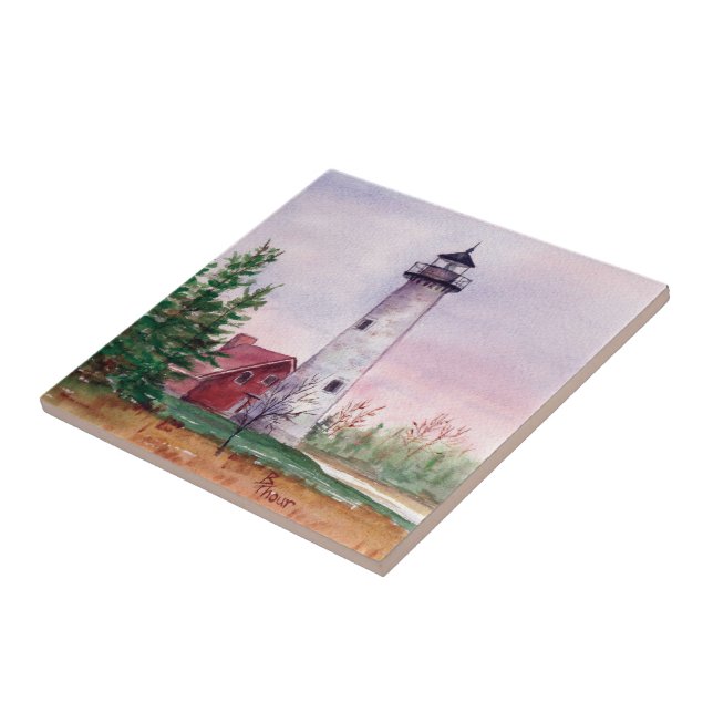 Carreau Tuile de phare de point de Tawas (Côté)