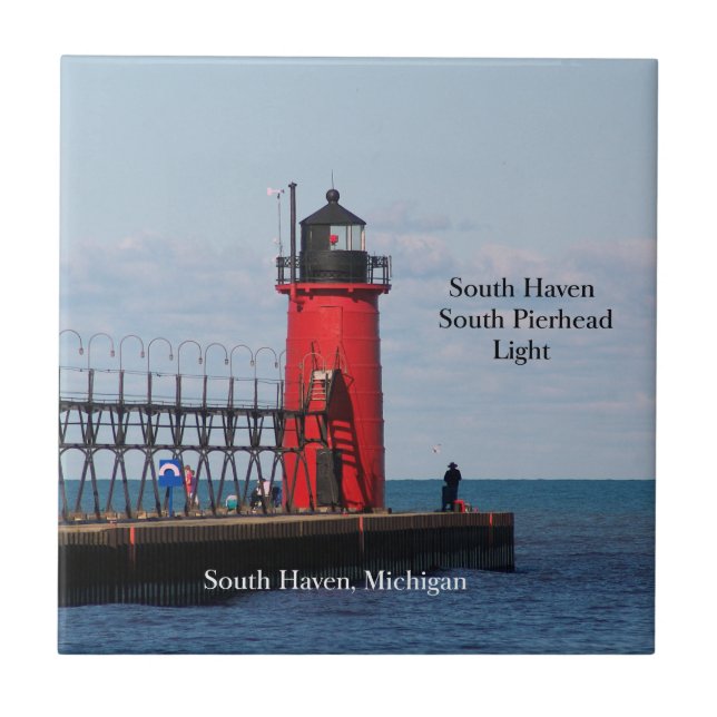 Carreau tuile de phare de South Haven South Pierhead (Devant)