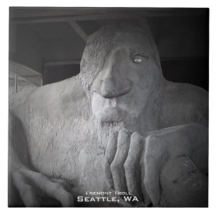 Carreau Tuile de photo de Seattle Fremont Troll