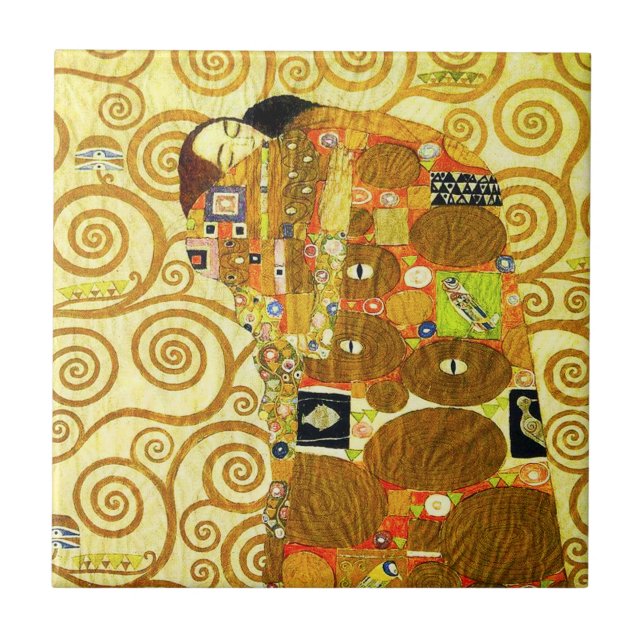 Carreau Tuile de réalisation de Gustav Klimt (Devant)