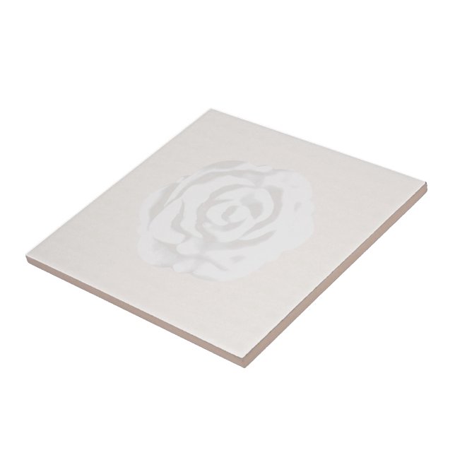 Carreau Tuile de rose blanc (Côté)