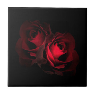 Carreau Tuile de roses rouges