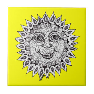 Carreau Tuile de soleil de joie