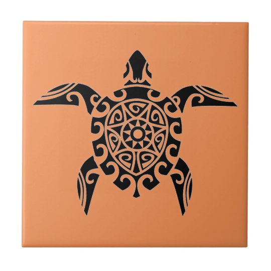 Carreau Tuile De Tortue De Style De Tatouage De Conception Zazzle Fr