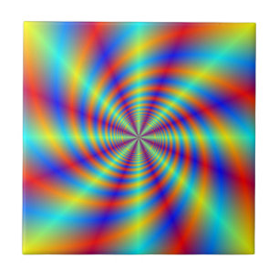 Carreau Tuile de tourbillon psychédélique
