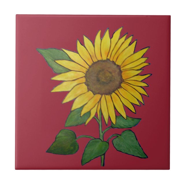 Carreau Tuile de tournesol (Devant)