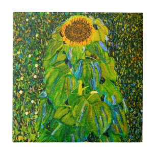 Carreau Tuile de tournesol de Gustav Klimt